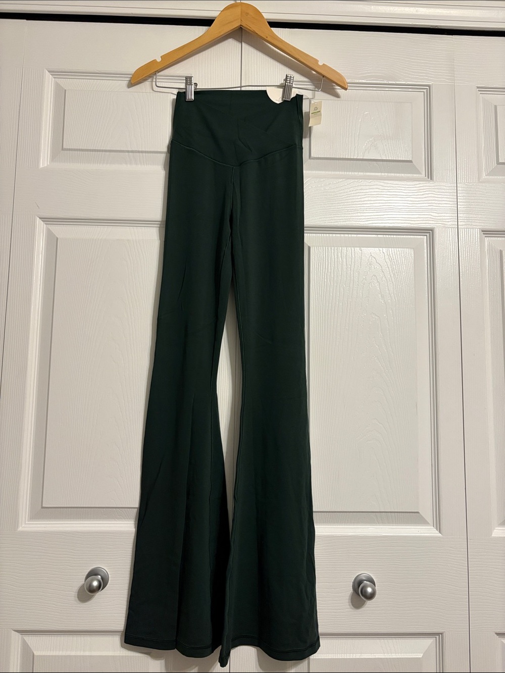 Dark Green Flared Leggings